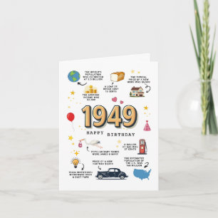 1949 Birthday Card For Dad or Mum