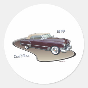 1949 CADILLAC CLASSIC ROUND STICKER