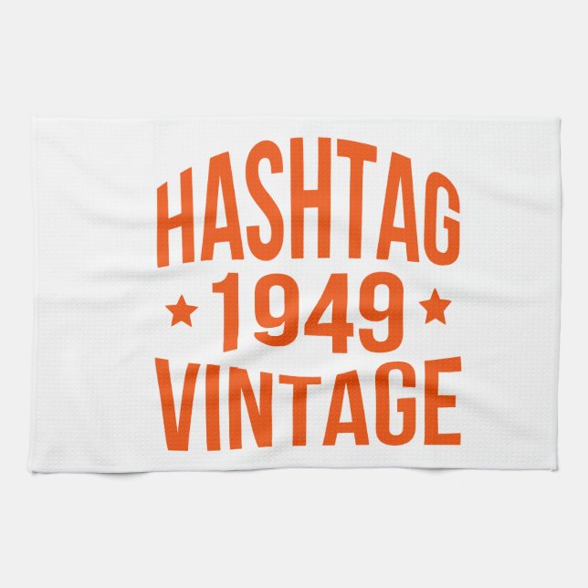 1949 Hashtag Vintage Tea Towel (Horizontal)