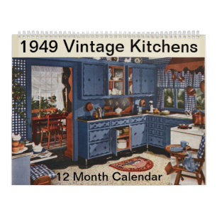 1949 Kitchen Vintage Farmhouse Decor 12 Month Calendar