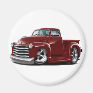 1950-52 Chevy Maroon Truck Magnet