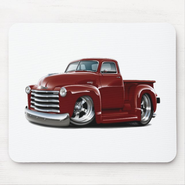 1950-52 Chevy Maroon Truck Mouse Mat (Front)