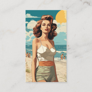 1950 Beach Girl Business Card