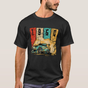 1950 Birthday Vintage Drift Car Retro Drifting Rac T-Shirt
