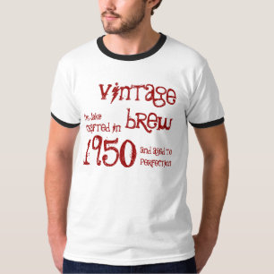 1950 Birthday Year 65th Vintage Brew Ringer T-Shirt