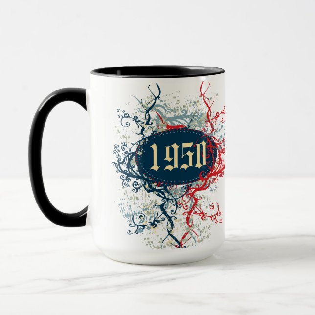 1950 Birthday Year or Since 1950 or Made in 1950 Mug (Left)