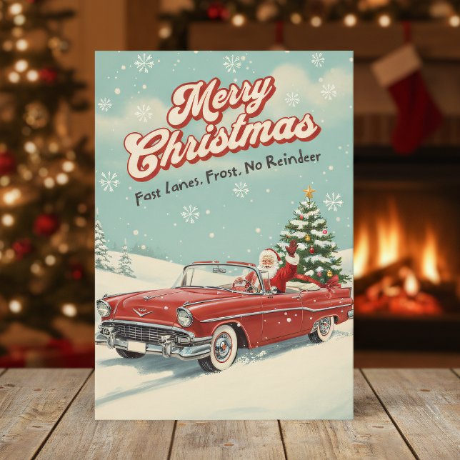 1950 Christmas Card with Retro Santa (Creator Uploaded)