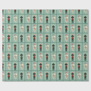 1950 Christmas Poodles Wrapping Paper