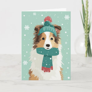 1950 Christmas Sheltie Card