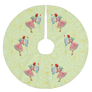 1950 Christmas Vintage Lady Brushed Polyester Tree Skirt