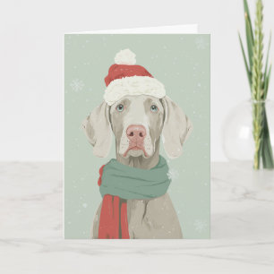 1950 Christmas Weimaraner Card