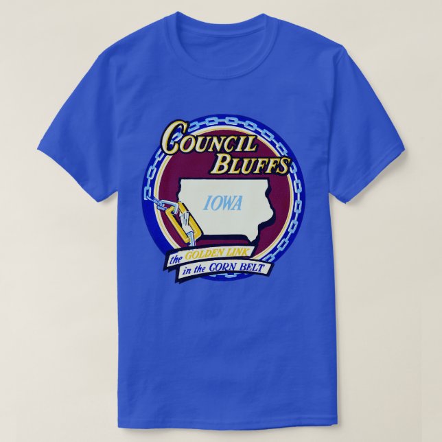 1950 Council Bluffs Iowa T-Shirt (Design Front)