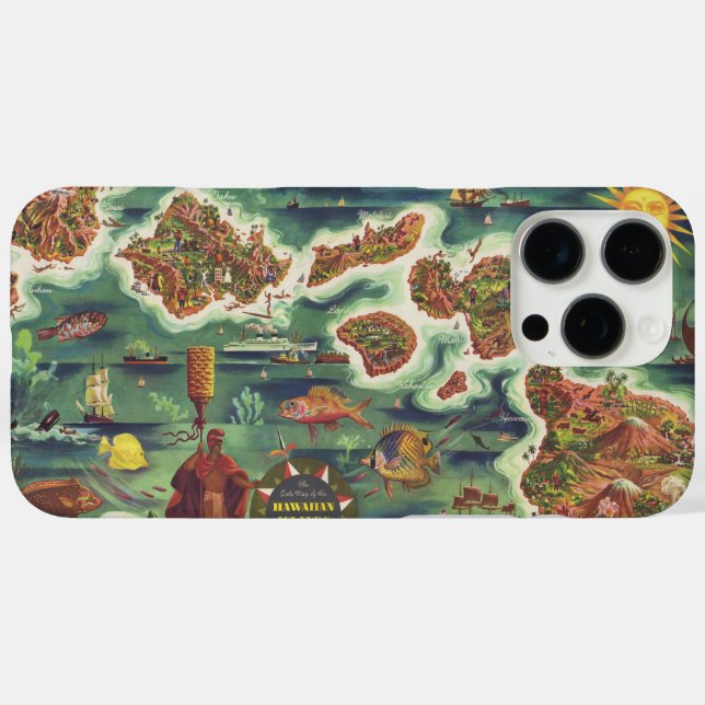 1950 Dole Map of Hawaii Joseph Feher Oil Paint Case-Mate iPhone Case (Back (Horizontal))