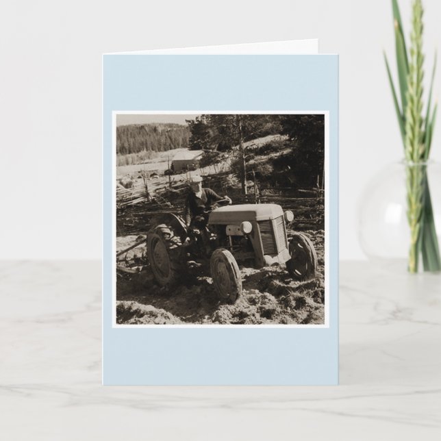 1950 Ferguson tractor Finland Birthday card (Front)