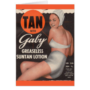1950 Gaby Suntan Lotion ad