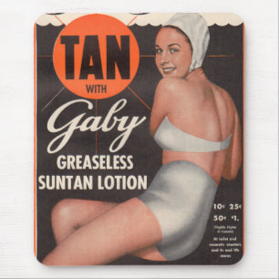 1950 Gaby Suntan Lotion ad Mouse Mat