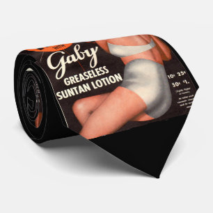1950 Gaby Suntan Lotion ad print Tie
