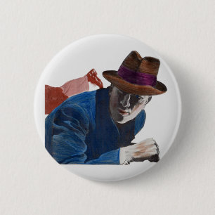 1950 gritty detective action 6 cm round badge