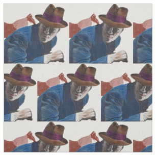 1950 gritty detective action novelty print fabric