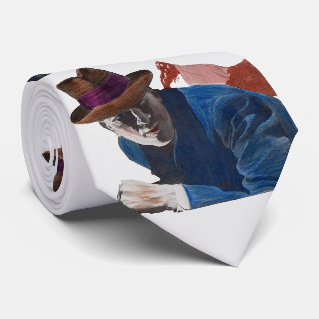 1950 gritty detective action print tie (Rolled)