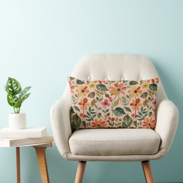 1950 Happy Flower Days Lumbar Cushion (Chair)