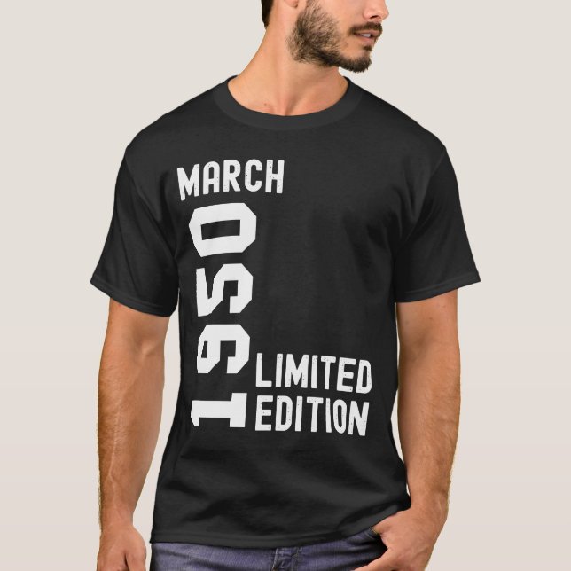 1950 March  Happy Birthday Party T-Shirt (Front)