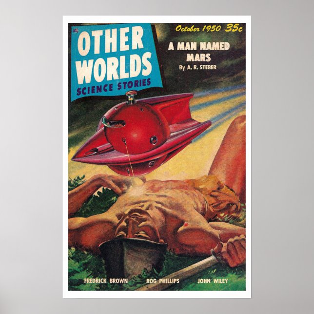 1950! OTHER WORLDS SCI FI PULP  POSTER (Front)