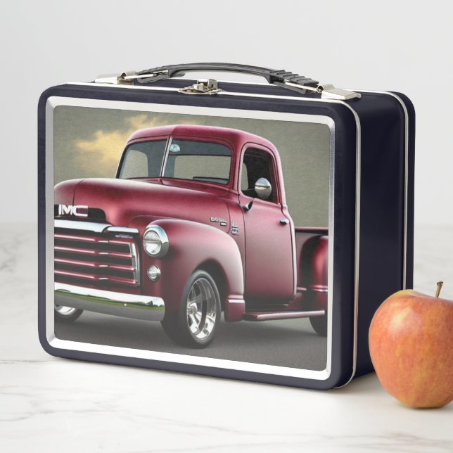 1950 Pickup Truck Metal Lunch Box (In Situ)