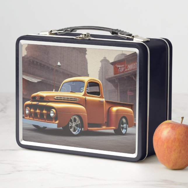 1950 Pickup Truck Metal Lunch Box (In Situ)