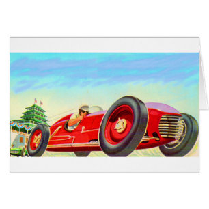 1950 red racing car