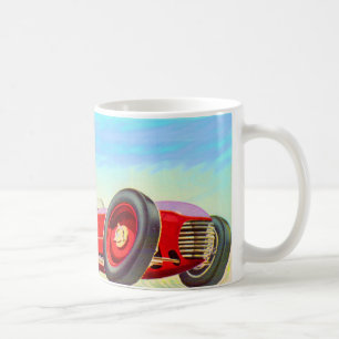 1950 red racing car coffee mug