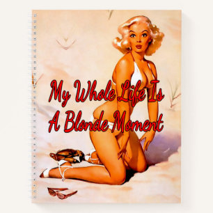 1950’s Blonde on the Beach by Gil Elvgren Notebook