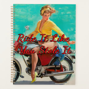 1950’s Motorcycle Girl by Gil Elvgren Planner