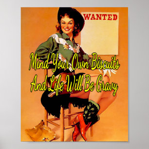 1950’s Sheriff Wanted by Gil Elvgren Poster