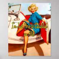 1950’s Woman in White Car by Gil Elvgren  