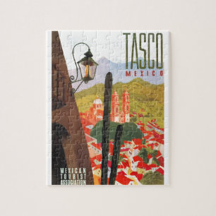 1950 Tasco Mexico Travel Poster Jigsaw Puzzle