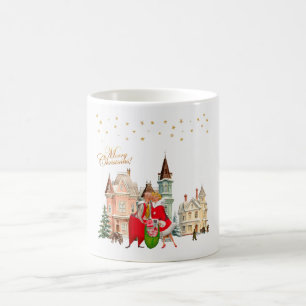 1950 Vintage Couple Merry Christmas Coffee Mug