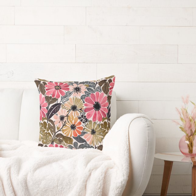 1950 Vintage Floral Repro Cushion (Couch)