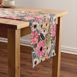 1950 Vintage Floral Repro Short Table Runner
