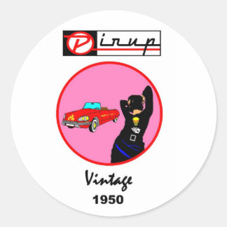 1950 Vintage PIN-UP SELLERS Classic Round Sticker