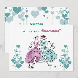 1950 Vintage Wedding Bridesmaid Invitation