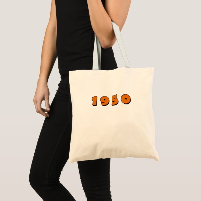 1950 vintage year tote bag (Front (Product))