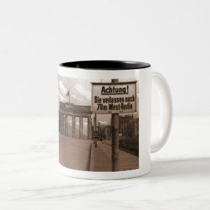 1950 WEST BERLIN PHOTO POSTCARD Two-Tone COFFEE MUG