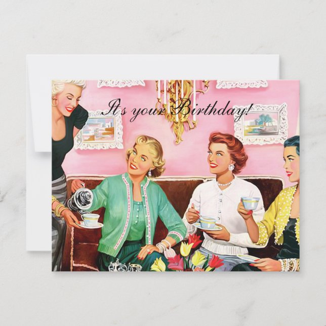 1950's Afternoon Tea Happy Birthday (Front)