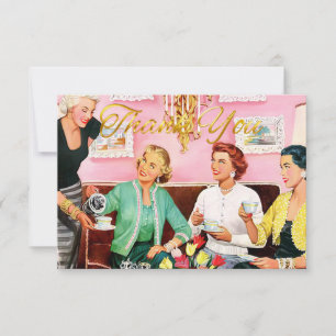 1950's Afternoon Tea Thank You Card