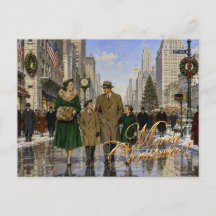1950s American Christmas on 5th Avenue N.Y.