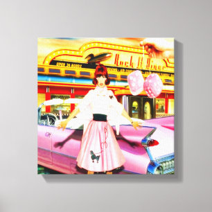 1950's At The Diner Canvas Print
