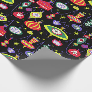 1950s Atomic Mid-Century Modern Christmas Wrapping Paper