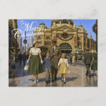 1950s Aussie Christmas Flinders Street Station