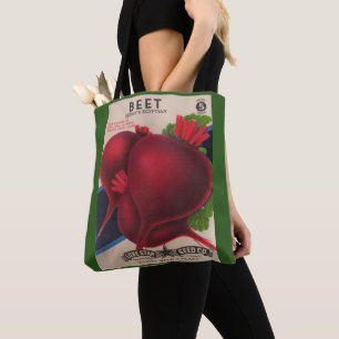 1950s beets seed packet print tote bag